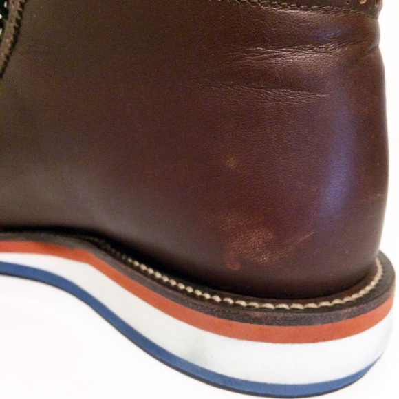 Thom Browne High Top Brogue Brown Leather Boots 7 - Picture 9 of 13